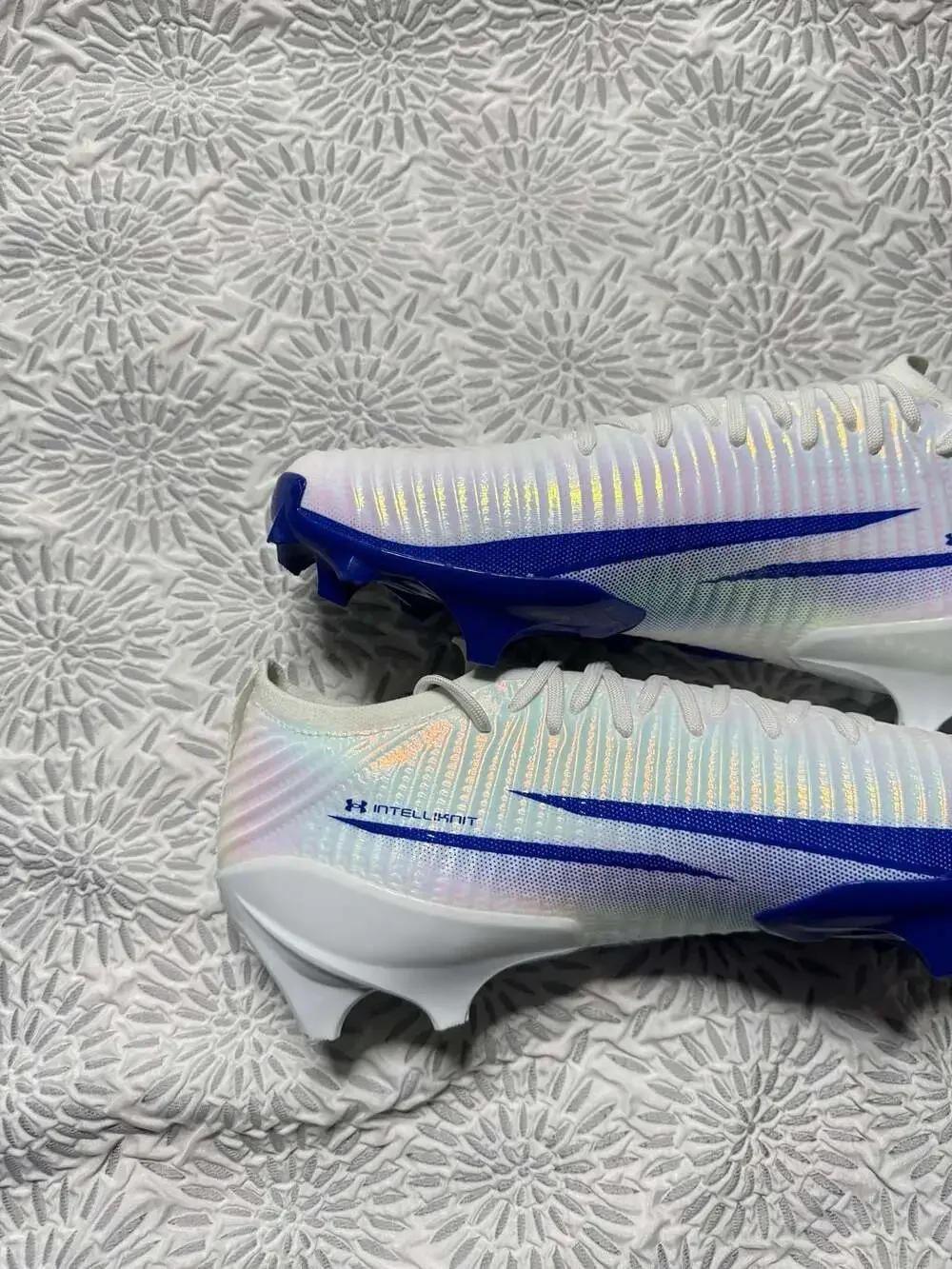 Under Armour Blur Pro Football Cleats White Team Royal Men’s Size 13
